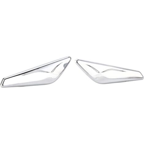 Garniture de Finition Avant Chromée, 2 Pièces de Finition Chromée pour Garde-boue Avant 51117338569 Remplacement pour X3 X4 F25 F26 2013‑2017