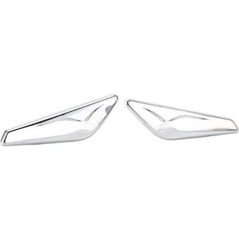 Garniture de Finition Avant Chromée, 2 Pièces de Finition Chromée pour Garde-boue Avant 51117338569 Remplacement pour X3 X4 F25 F26 2013‑2017