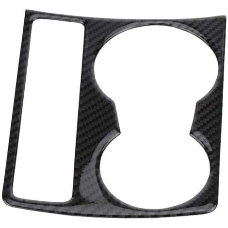 Garniture de panneau de porte-gobelet d'eau en fibre de carbone pour console centrale de voiture pour Audi A4 B8 A5 2009-2015
