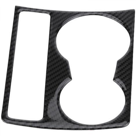 Garniture de panneau de porte-gobelet d'eau en fibre de carbone pour console centrale de voiture pour Audi A4 B8 A5 2009-2015