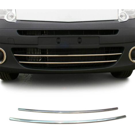 Garniture de Pare-chocs Avant Compatible avec Renault Kangoo 2008-2020, Moulure Bande en Acier Inoxydable Argent