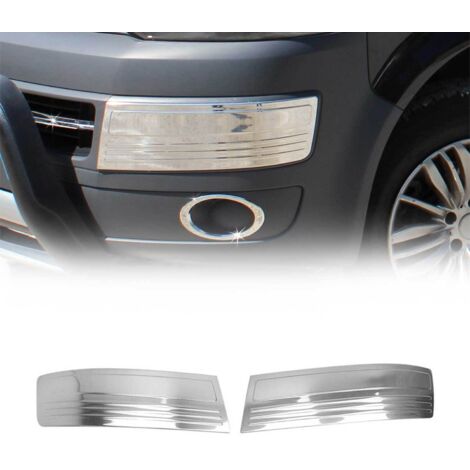 Garniture de Pare-chocs Avant Compatible avec VW T5 Transporter 2009-2015, Moulure Bande en Acier Inoxydable Argent