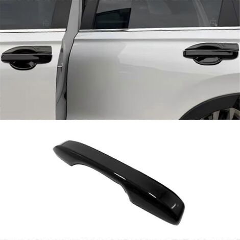Garniture de poignée de porte extérieure de voiture, cache, tirette de porte extérieure noire