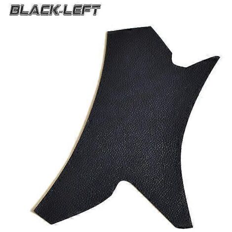 Garniture de poignée de porte intérieure pour BMW Série 3 E90 E91 E92 E93 (2005-2012), aspect carbone/beige, cousue main, cuir noir, côté gauche