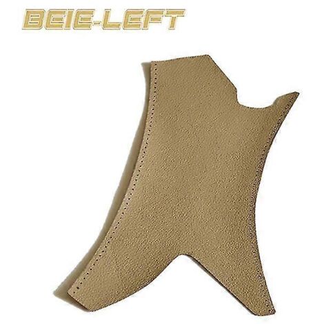 Garniture de poignée de porte intérieure pour BMW Série 3 E90 E91 E92 E93 (2005-2012), aspect carbone/beige, cousue main, cuir - Poignée de porte intérieure gauche