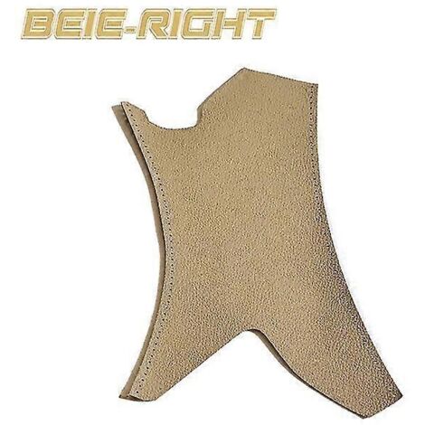 Garniture de poignée de porte intérieure pour BMW Série 3 E90 E91 E92 E93 (2005-2012), aspect carbone/beige, cousue main, cuir - Poignées de porte intérieures - Beige - Côté droit