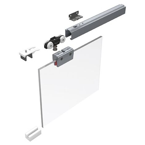 Ferrures pour portes coulissantes en verre 50 kg – Épaisseur 8 mm – Cintres avec paliers lisses – Installation sécurisée – Helm