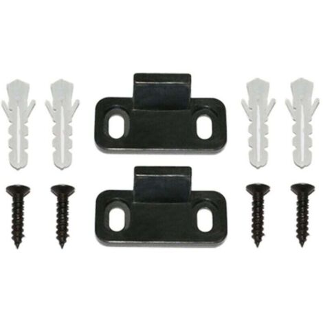 Garniture de porte coulissante, rails de plancher de porte de grange, pièces de quincaillerie de rail inférieur réglables sans fentes(452024mm)