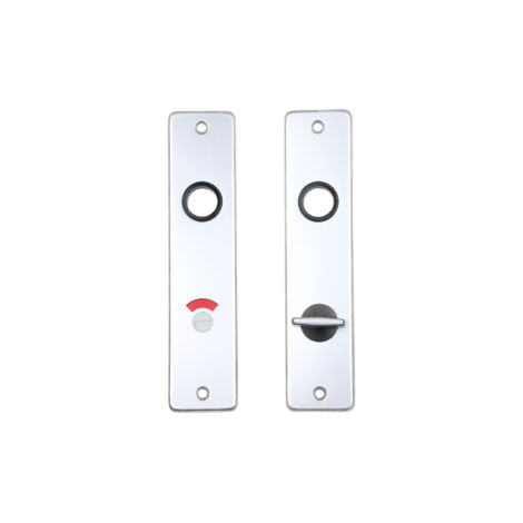 Garniture de porte WC en aluminium plaque courte 72/8 - Par set