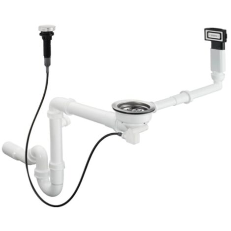 Garniture de vidage évier cuisine HANSGROHE D16-11 simple cuve granite chromé