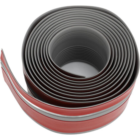 Garniture d'escalier Trime antidérapante auto-adhésive PVC Résistante à l'eau en forme Nage pour les maisons Hotels Moules de magasinage Gris rouge
