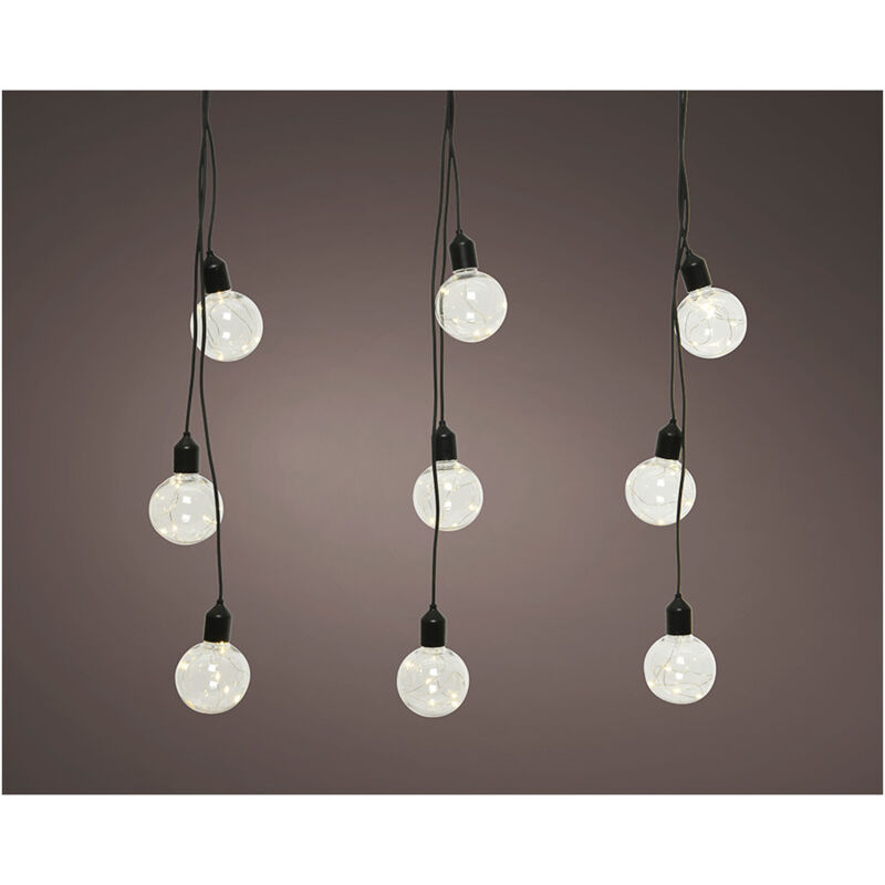 Guirlande Lumineuse Extérieure Globe IP44 - 12 LEDs Lumière Chaude - 3m - Ambiance Festive