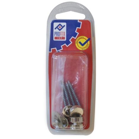 GARNITURE NICKEL LISSE B 4PC - 14 MM