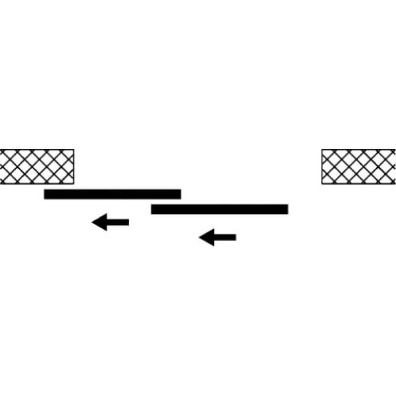 Garniture partielle pour 2 vantaux pour ferrure Télescopic 80/2 Hawa