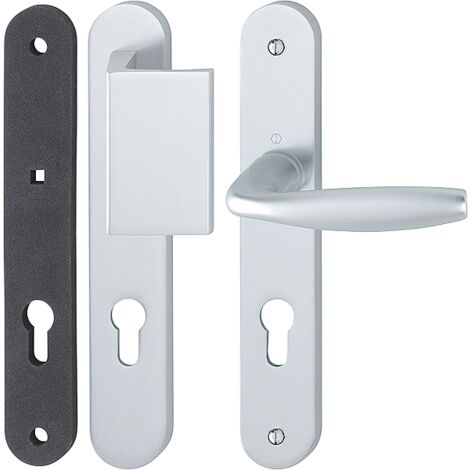 Garniture Porte Paliere Etanche Aev Aileron De Tirage / Poignee New-york Sur Plaques Longu