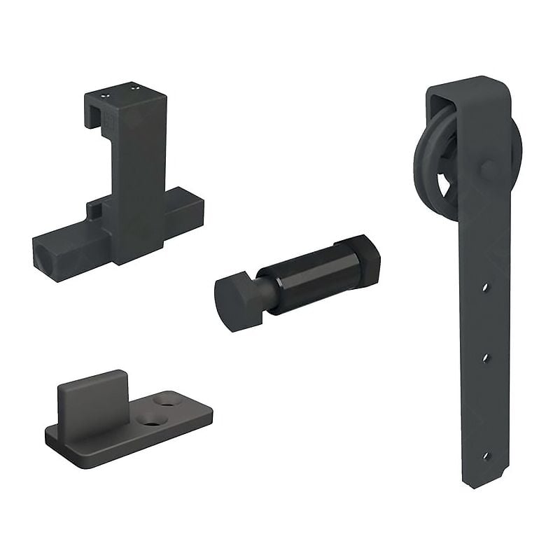 Garniture Roc-Design - Monture d - porte jusqu'à 120 kg - noir - porte bois Mantion