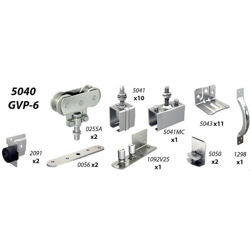 Kit complet garniture Sportub - Force 150 kg par battant - longueur 3 m maxi Mantion