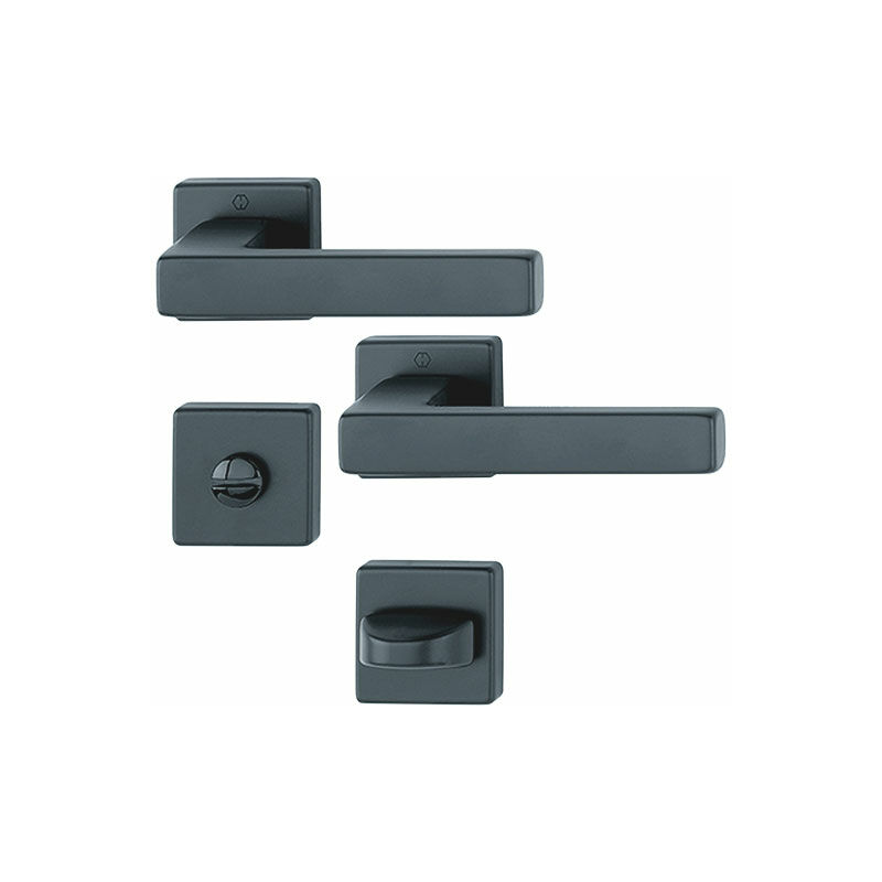 Kintech - Garniture toulon sur rosaces carrées - Percement : Condamnation sans voyant - hoppe