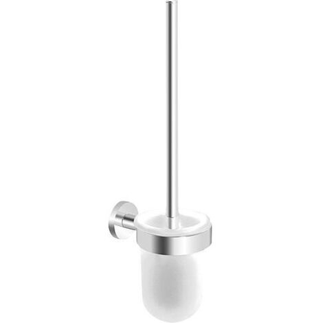 Garniture WC Eldrid avec support mural laiton/inox chromé