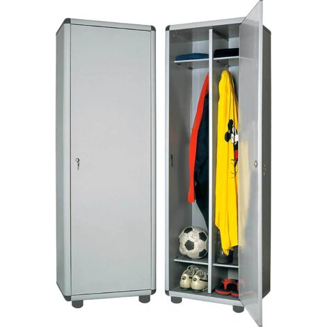Garofalo Armadio Spogliatoio PVC Grigio 59x39x175 cm con Serratura