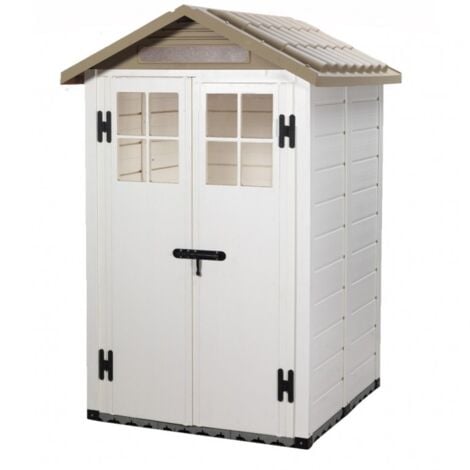 Garofalo TUSCANY EVO-120 - Cabane de jardin en PVC avec sol, couleur beige - Beige