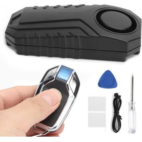 Garosa Alarme de sécurité de moto Alarme avec Alerte de Vibration pour Vélo Scooter Électrique Moto Usage Maison(Noir