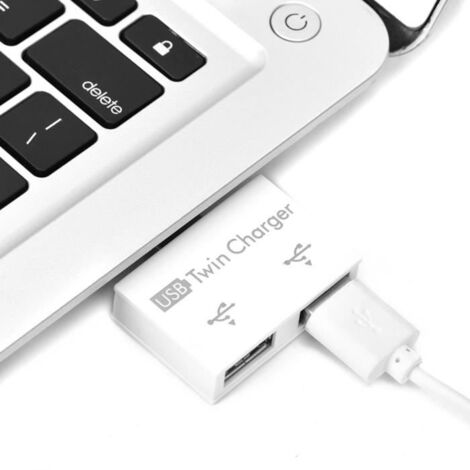 Garosa connecteur répartiteur Hub USB2.0 mâle vers 2 ports USB double chargeur adaptateur répartiteur convertisseur concentrateur