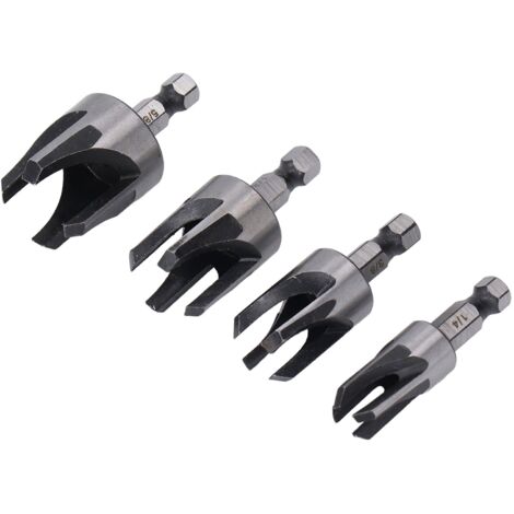 Garosa Setter de Bougie Effilée Ensemble d'acier de Carbone Résistant à l'usure, Joints Lisses sans Effort avec 4 Diamètres Extérieurs, Poignée Universelle pour Forage de l'outil électrique, Tige