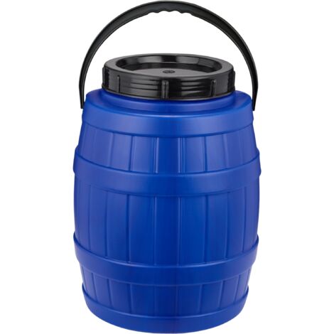 Garronda 12 Liter Behälter mit Deckel Futtertonne Weithalsfass BPA-frei Kleines Fass Wasser Box mit Deckel Ideal als transportbox Sichere Aufbewahrung und Lagerung GD-0086, Blau