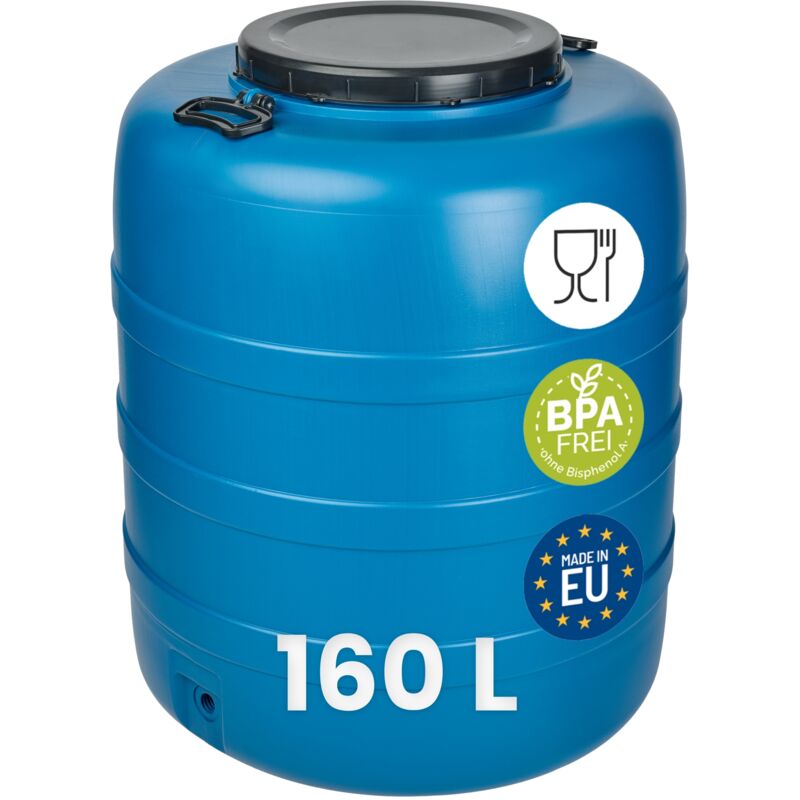 Garronda 160 L Regentonne Regenfass Weithalsfass Aus Hdpe Als Kunststofffass Und WasserbehĂ€lter FĂŒr Wasser Und Lebensmittel Zur Lagerung