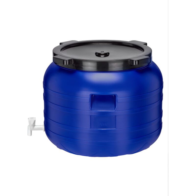 Garronda 100 Liter Weithalsfass Bpa-frei Futtertonne Fass Mit Hahn Universalfass Lebensmittel Fass Regenfass Für Garten Regentonne Mit Deckel