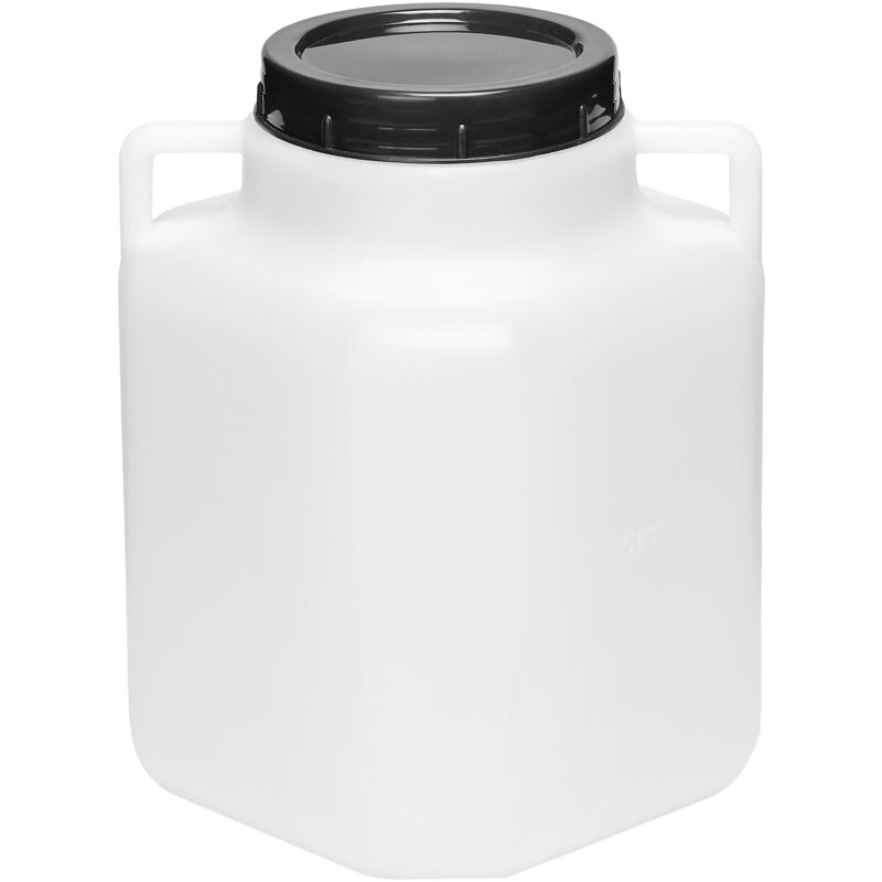 Garronda 5 Liter Bpa-freies Quadratisches Fass Und Futtertonne Weithalsfass Wassertank Und Behälter Mit Deckel Für Sauerkraut Sowie Surfass