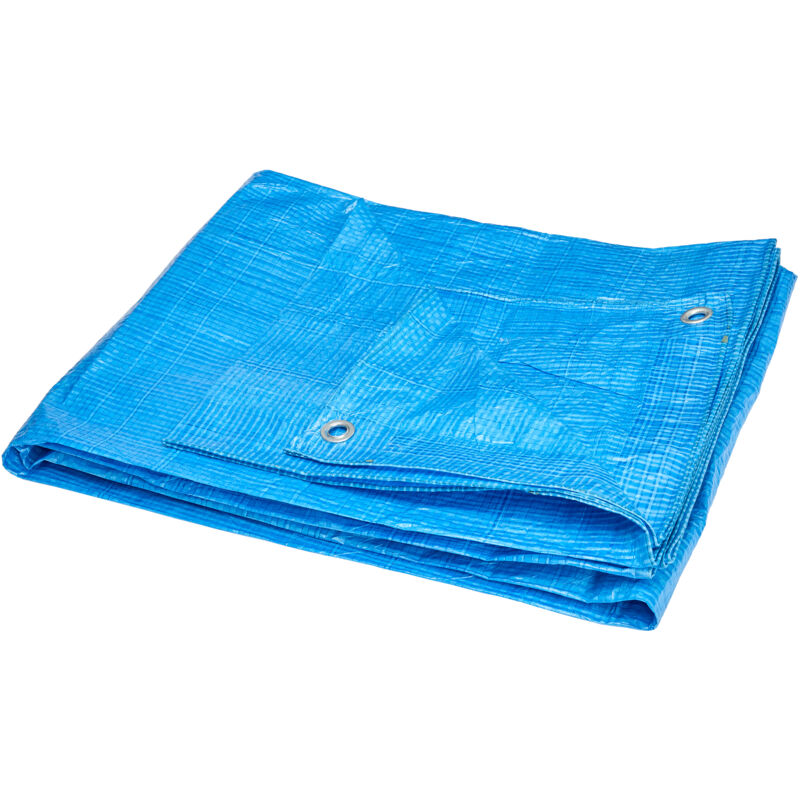 Garronda Abdeckplane Wasserdicht Mit Ösen 4x6 M 60 G/m² Leichte Gewebeplane Flexibel Abwaschbar Pp Tarpaulin Für Garten & Staubschutz Gd-0162 Blau