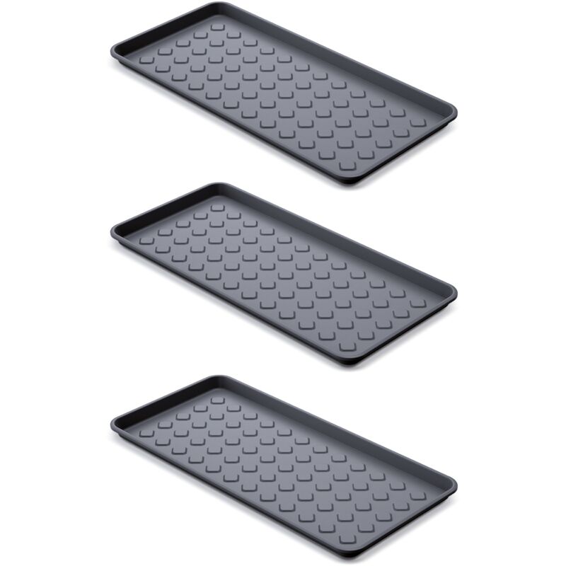 Garronda Bac d'égouttement pour Chaussures Plaques d'écoulement Bac d'égouttement pour Chaussures 72 x 35 cm Bac en PVC en Plastique Porte-Chaussures
