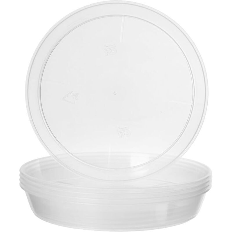 Garronda Untersetzer Blumentopf Schwarz Oder Transparent Topfuntersetzer Pflanzen Gd-0026 (5 Stück Transparent, ⌀ 12cm H 1, 8cm)