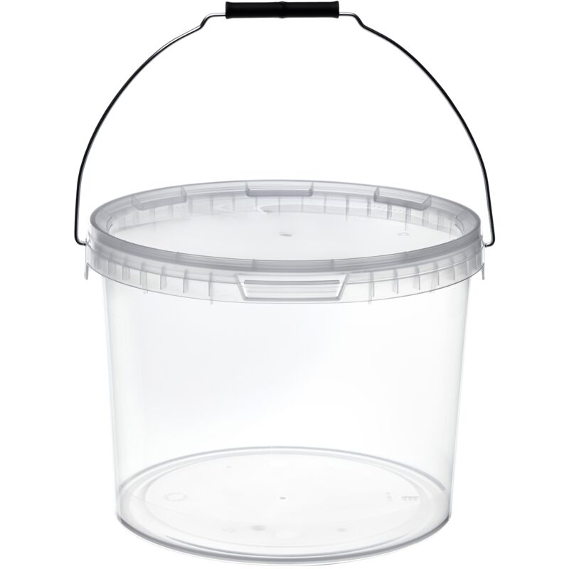 Garronda Eimer Mit Deckel 12 L Für Die Lagerung Von Lebensmittel- Und Chemischen Produkten 20 Stück Transparent Gd-0072