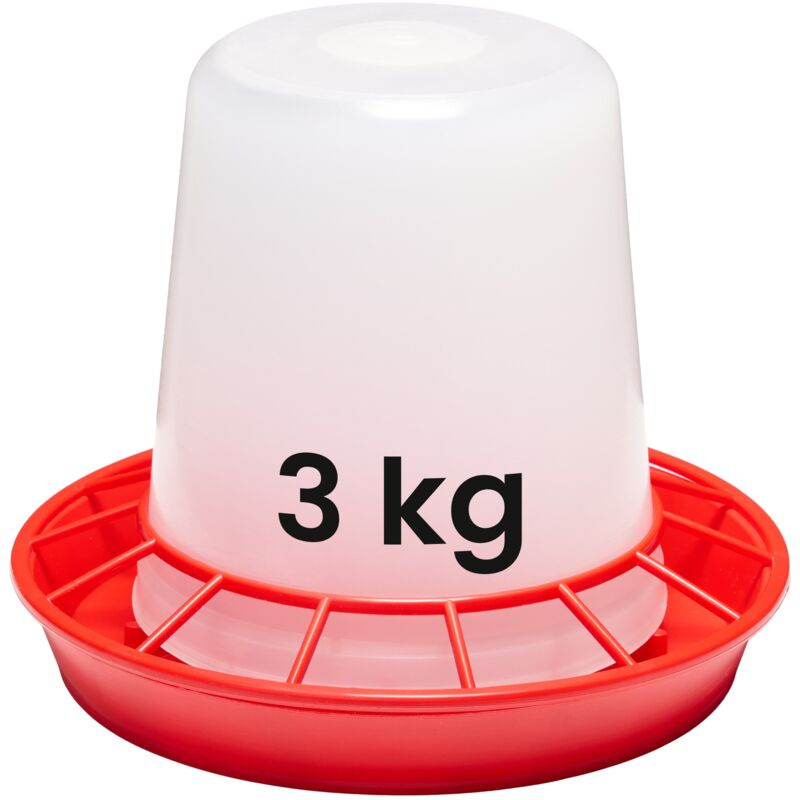 Garronda Hühnerfutter Automat 3 Kg Mit Tragegriff, Automatischer Futterautomat Für Hühner, Küken Und Geflügel, Aus Bpa-freiem Kunststoff, Leicht
