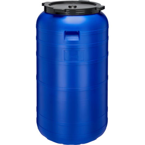 Fût Plastique 220 Litres Avec Bondes - Homologué UN Pour Carburants, Huiles, Dimensions 58x58x95 Cm