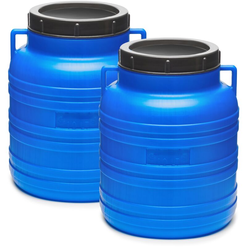 Garronda Set 2x 10 Liter Weithalsfass Bpa-frei Futtertonne Fass Universalfass Lebensmittel Fass Regenfass Für Garten Regentonne Mit Deckel