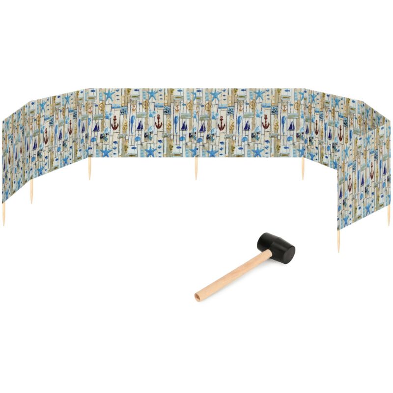 Garronda Strand Windschutz Sichtschutz 10m Lang Plus Gummihammer Gaex001 (mehrfachdruck, 10m)