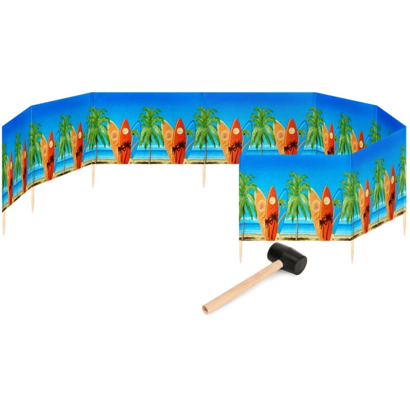 Garronda Strand Windschutz Sichtschutz 12m Lang Plus Gummihammer Gaex001 (surfbretter, 12m)