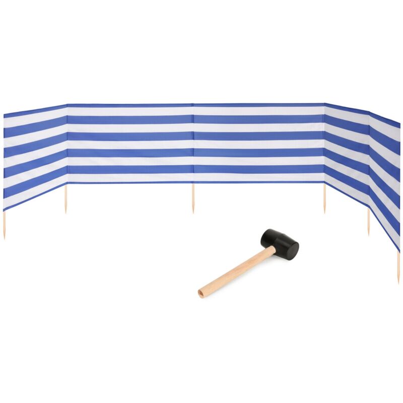 Garronda Strand Windschutz Sichtschutz 6m Lang Plus Gummihammer Gaex001 (streifen, 6 M)