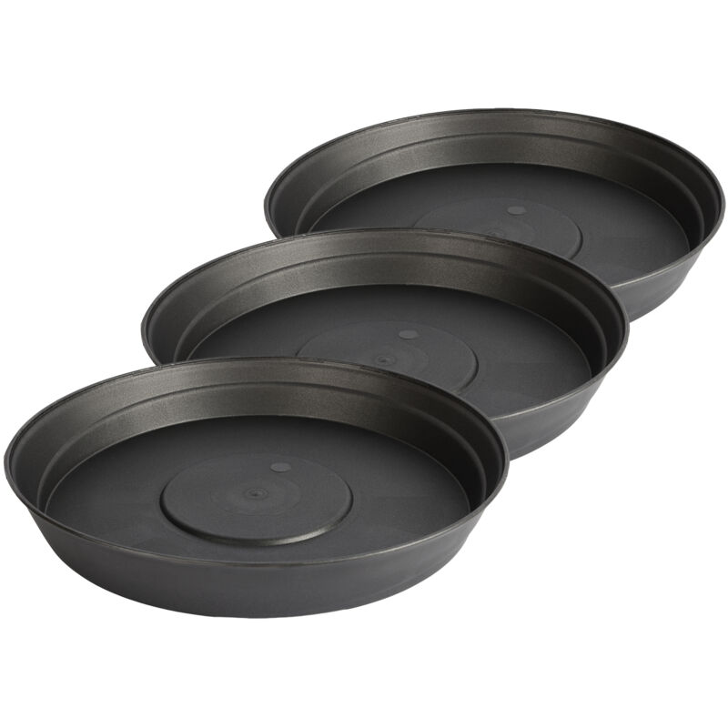 Garronda Untersetzer Blumentopf Aus Kunststoff 1 Stück Oder 3er Pack Plastik Pflanztopf Pflanzen Untersetzer Rund Für Pflanztöpfe Set Gd-0023 (3