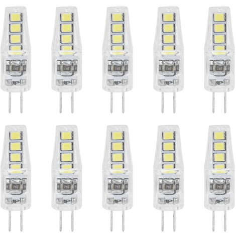 Jeffergarden – Ampoule G4 LED 10 pièces 2W 180LM – Lumière blanche 360° – Matériau PC – Remplace ampoule halogène 20W - 220Vlumi