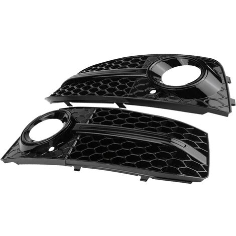 GARRYFIZH 2 grilles de feux antibrouillard avant style RS4 noir brillant pour Audi A4 B8 2009-2012