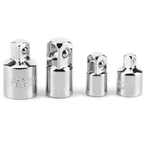 GARRYFIZH 4 adaptateurs de douille pour clé électrique 1/4 po, 3/8 po et 1/2 po en acier au chrome-vanadium (électroplacage)