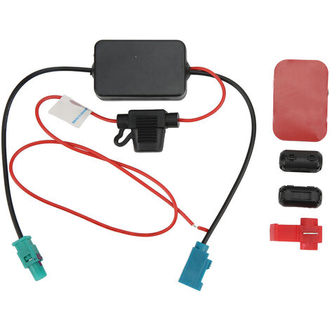GARRYFIZH Amplificateur de signal d'antenne radio FAKRA II Interface 12V 75Ohms AM FM Amplificateur d'antenne pour voitures