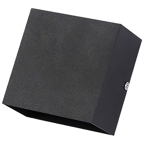 GARRYFIZH Applique murale LED moderne en aluminium, lampe d'intérieur pour chambre ou couloir, noire, 10 W, lumière chaude 3000 K