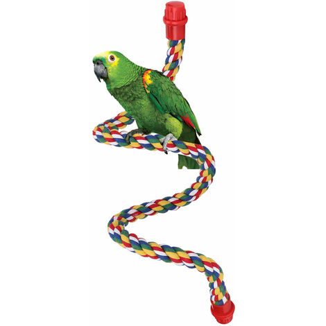 GARRYFIZH Cadre suspendu coloré en corde de coton pour oiseaux, confortable pour perroquet, à mâcher, grimper et se percher. Jouet à mâcher et à ronger