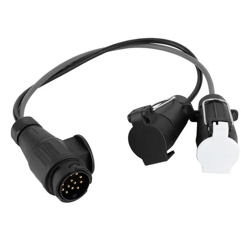 GARRYFIZH Connecteur de remorque 13 à 7 broches N & S adaptateur de conversion câble prise de caravane